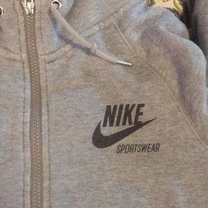 Grey zip up hoodie